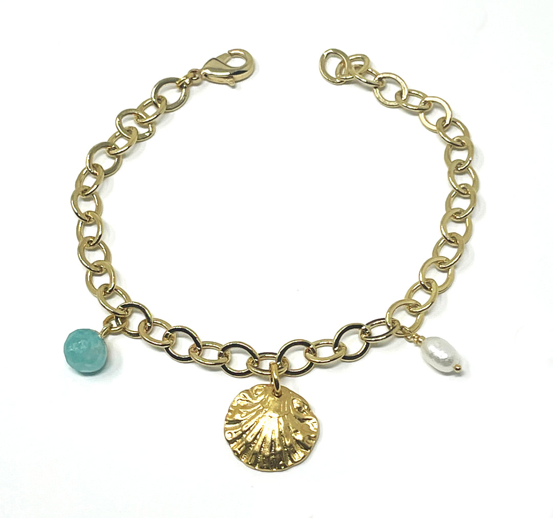 Shell Medallion Bracelet
