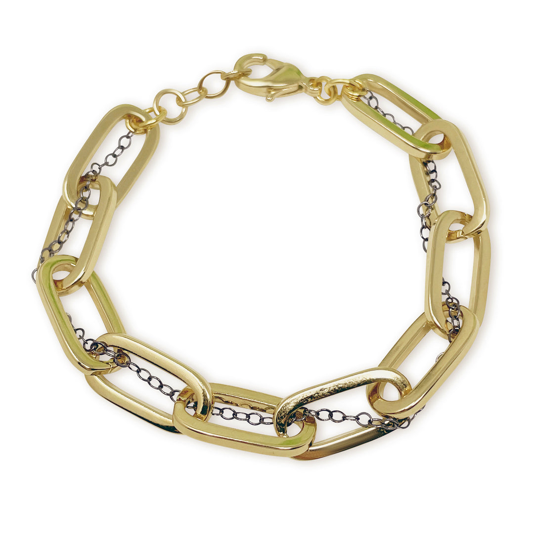 Meridian Bracelet - Gold and Black