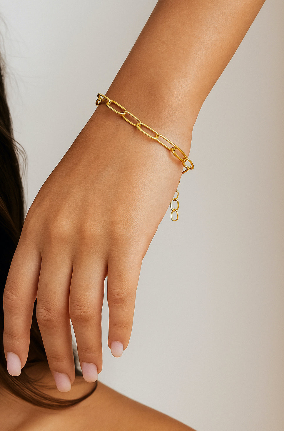 Large Golden Links Bracelet