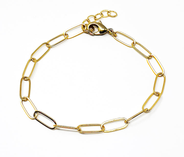 Large Golden Links Bracelet