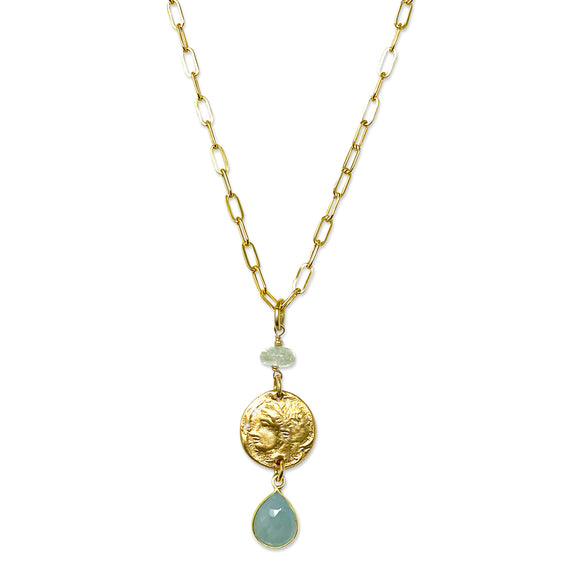 Aquamarine Persephone Necklace